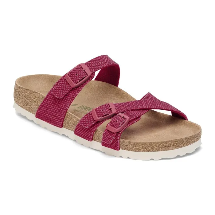 Women Birkenstock MultiStrap Franca Vegan Fuchsia Tulip