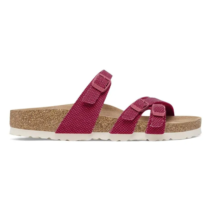 Women Birkenstock MultiStrap Franca Vegan Fuchsia Tulip