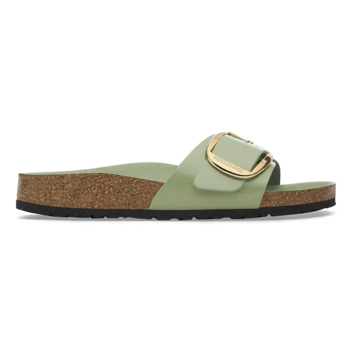 Women Birkenstock OneStrap Madrid Big Buckle Highshine Green Tea