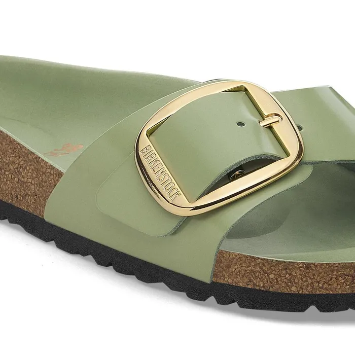 Women Birkenstock OneStrap Madrid Big Buckle Highshine Green Tea