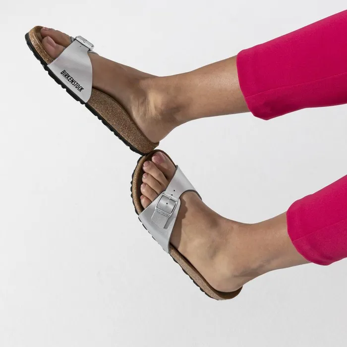 Women Birkenstock OneStrap Madrid Silver