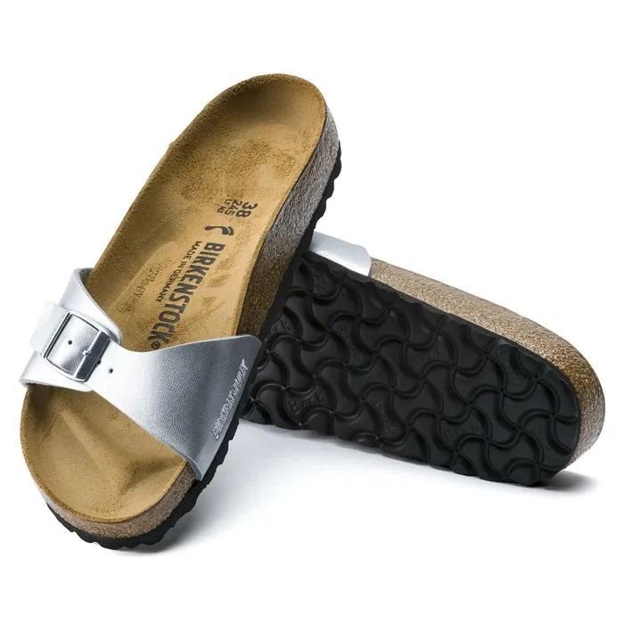 Women Birkenstock OneStrap Madrid Silver