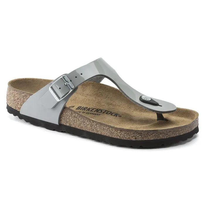 Women Birkenstock Thong Gizeh Patent Alloy