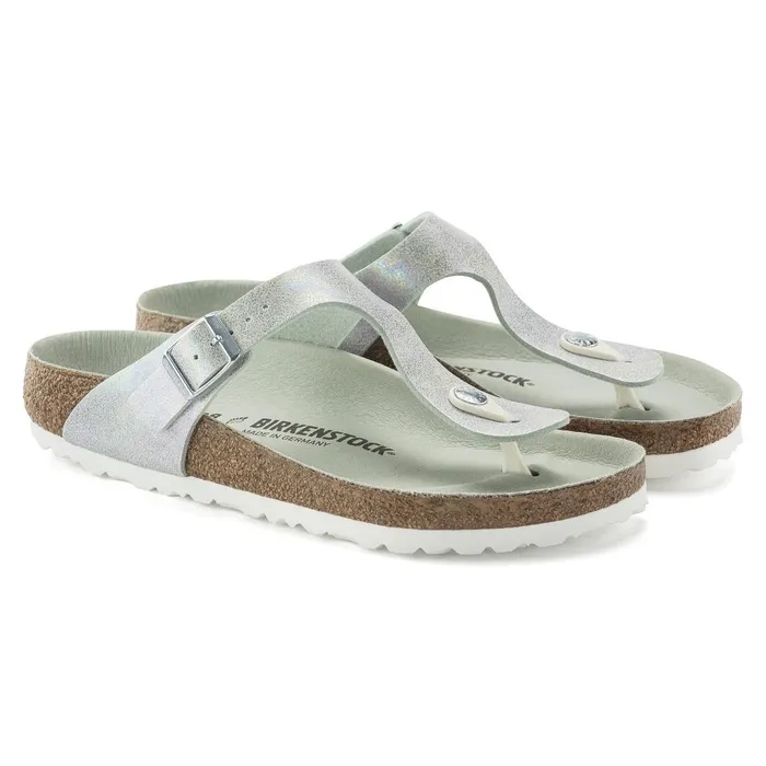 Women Birkenstock Thong Gizeh Vegan Iridescent Matcha