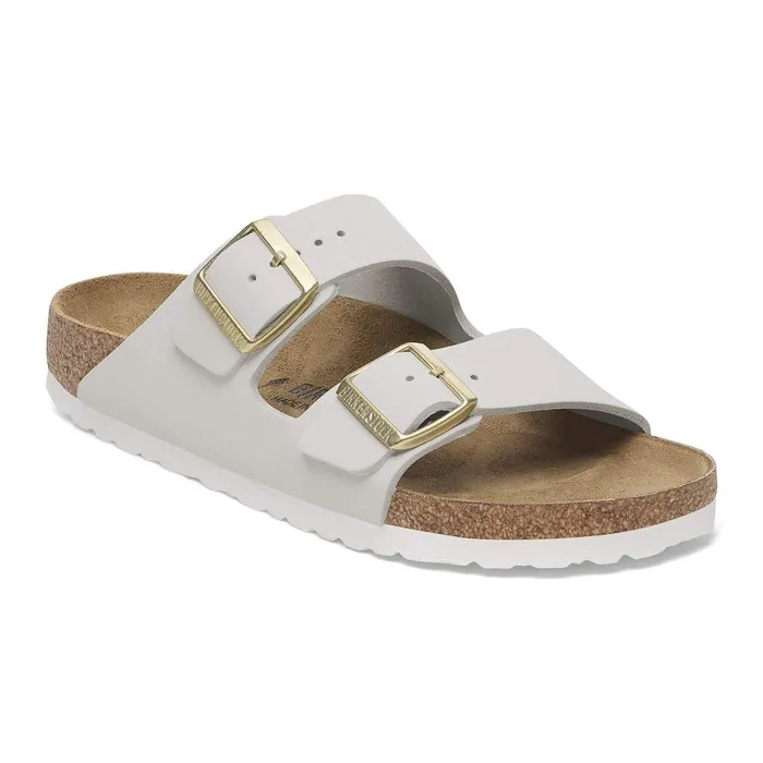 Women Birkenstock TwoStrap Arizona Antique White