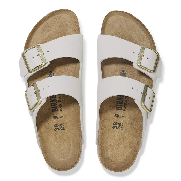 Women Birkenstock TwoStrap Arizona Antique White
