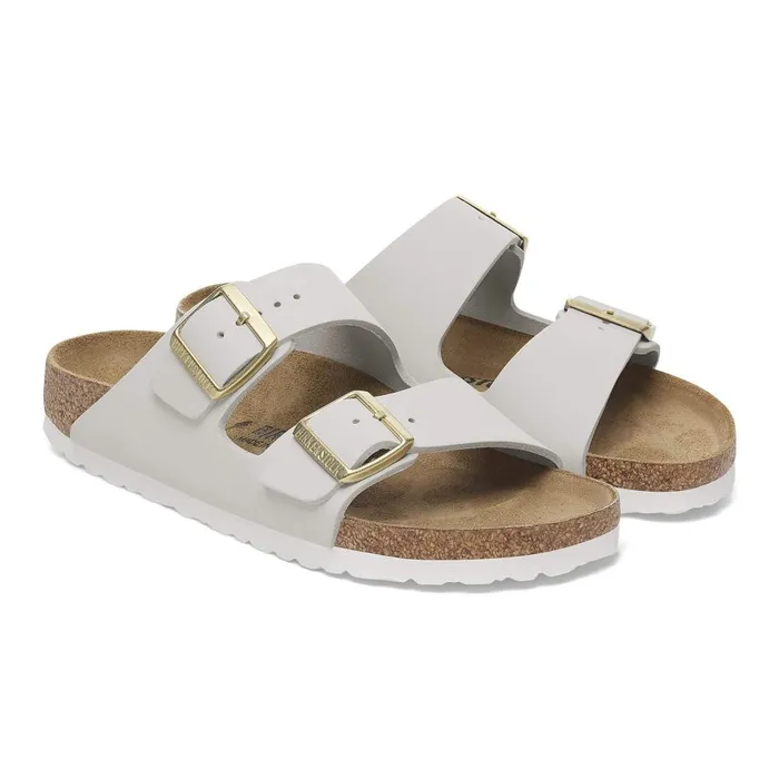 Women Birkenstock TwoStrap Arizona Antique White