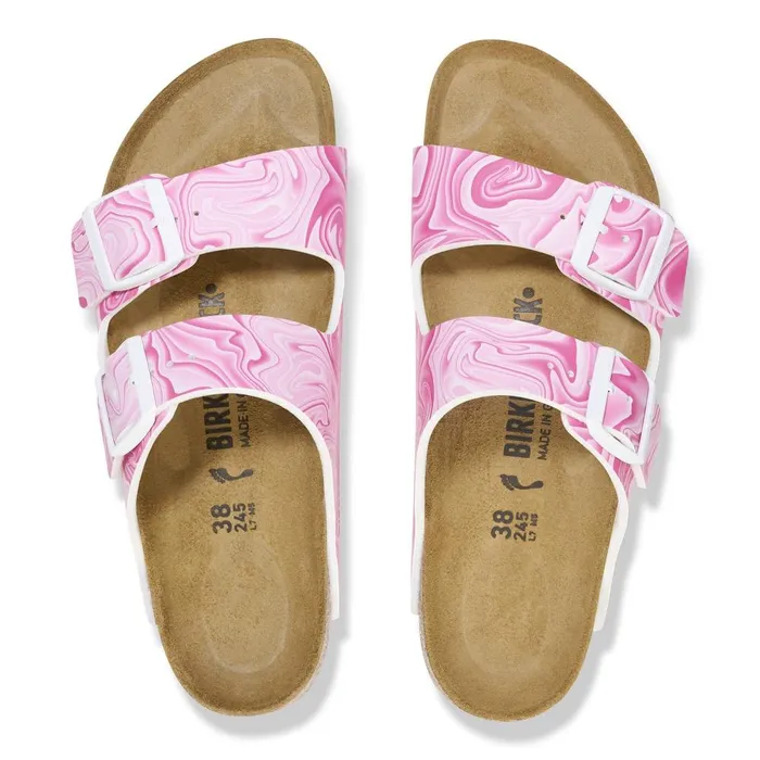 Women Birkenstock TwoStrap Arizona Fuchsia Tulip