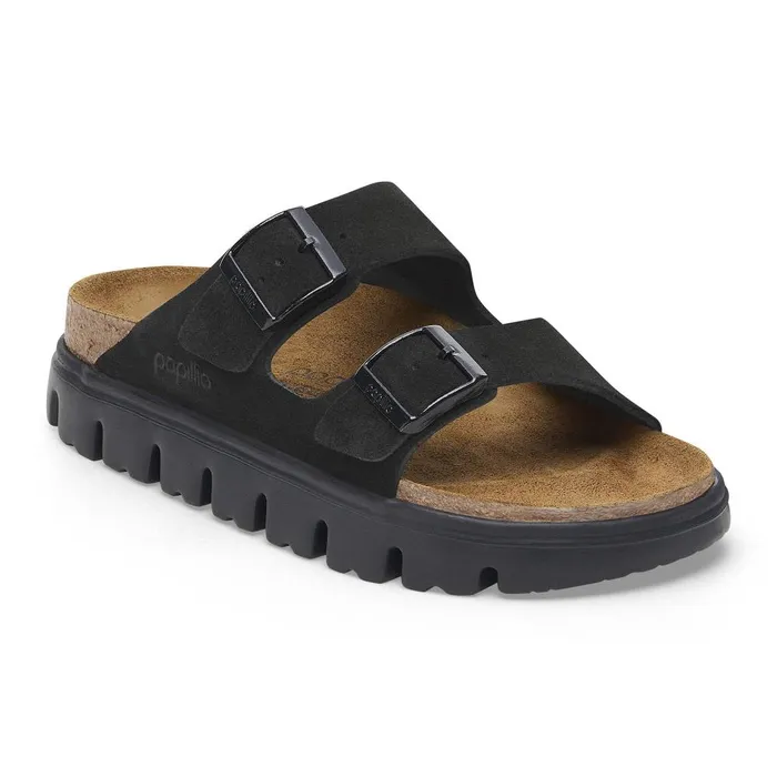 Women Birkenstock TwoStrap Arizona Platform Blackblack