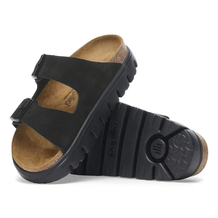 Women Birkenstock TwoStrap Arizona Platform Blackblack