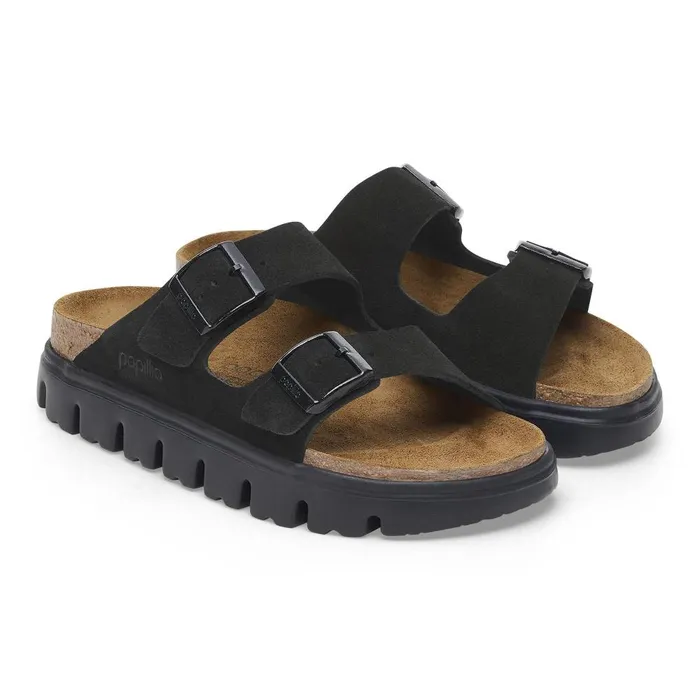 Women Birkenstock TwoStrap Arizona Platform Blackblack