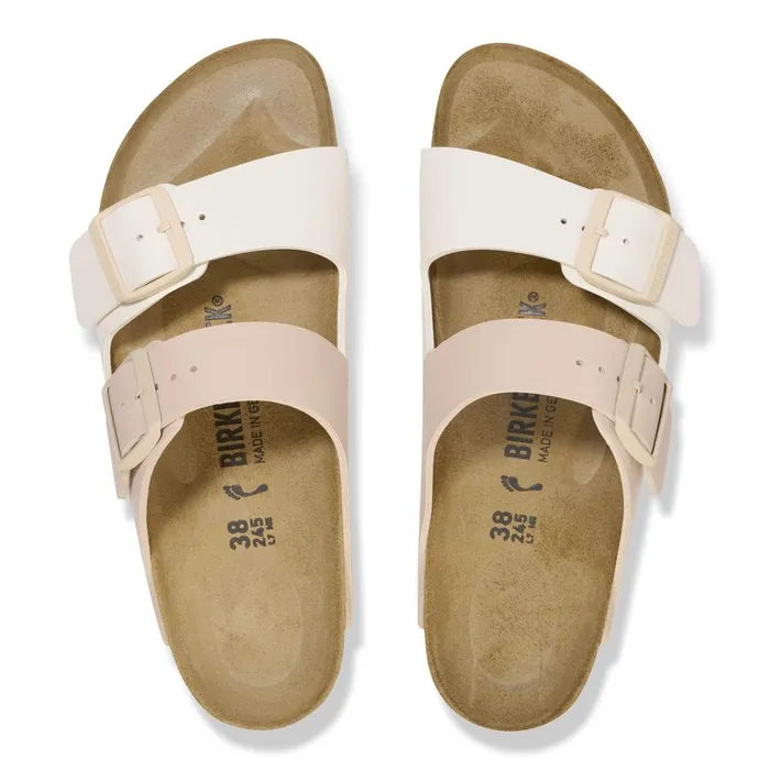 Women Birkenstock TwoStrap Arizona Split Eggshellnew Beige