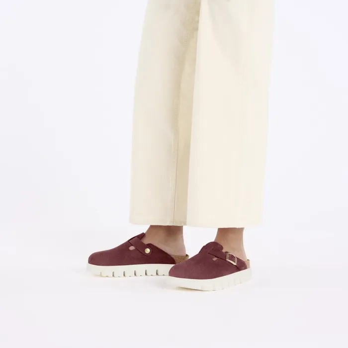 Women Birkenstock Wedges and Platforms Boston Chunky Berry Crush