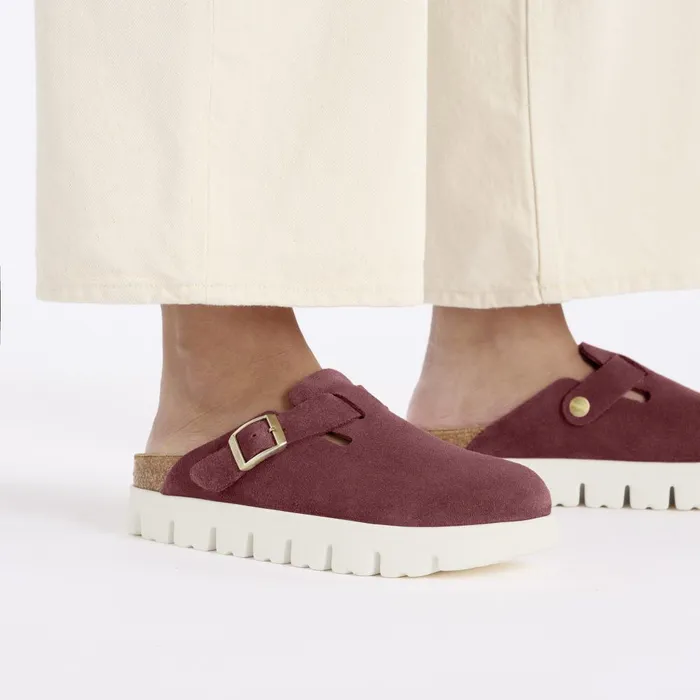 Women Birkenstock Wedges and Platforms Boston Chunky Berry Crush