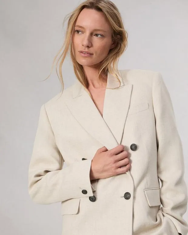 Women Blazers and Vests Rag and Bone Emile Suiting Blazer Oatmeal