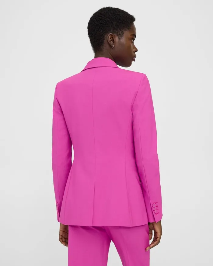 Women Blazers Jackets Theory Staple Blazer In Good Wool Carnation