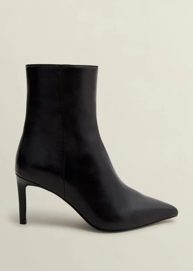 Women Boots Hobbs Aria Leather Ankle Boots Black