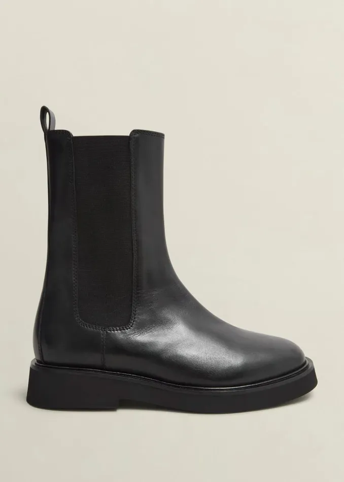 Women Boots Hobbs Sawyer Leather Chelsea Boots Black