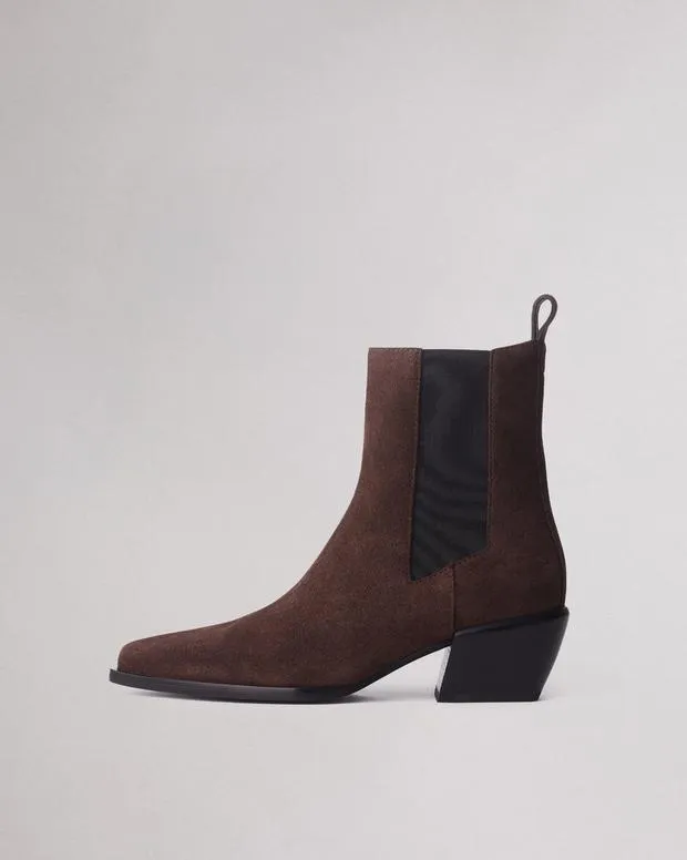 Women Boots Rag and Bone Joni Chelsea Boot Dark Espresso Suede