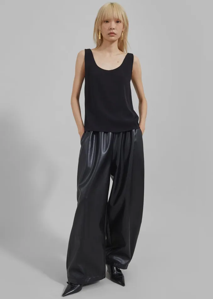 Women Briar Faux Leather Balloon Pants 8211 Black The Frankie Shop Bottoms