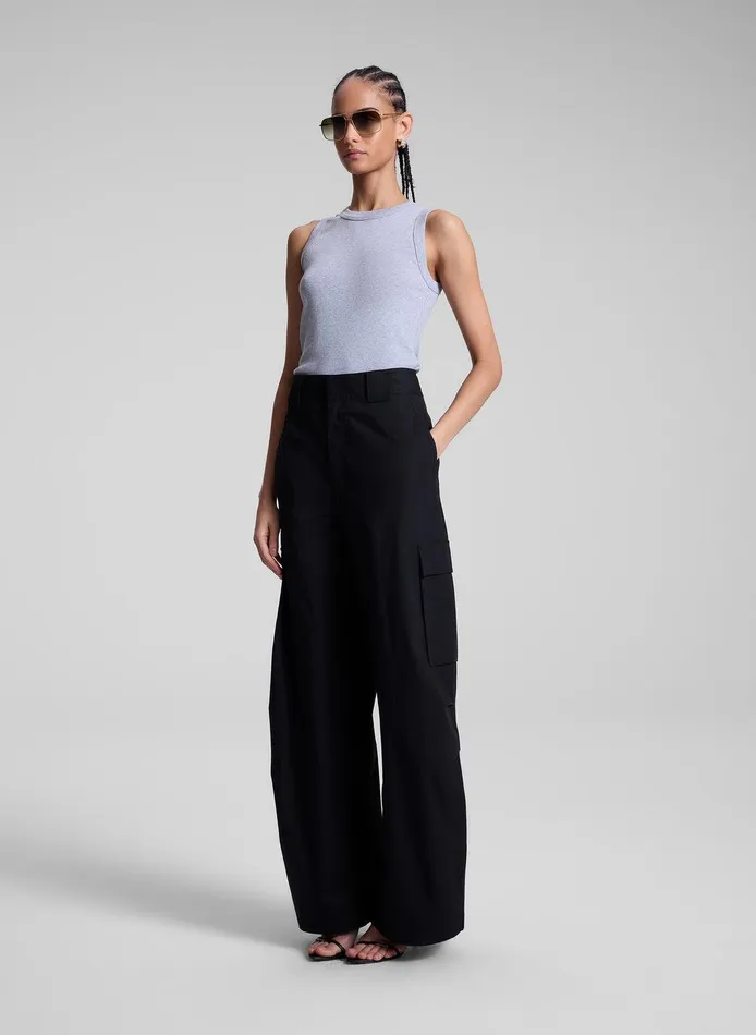 Women Brie Cotton Cargo Pant Black ALC Bottoms