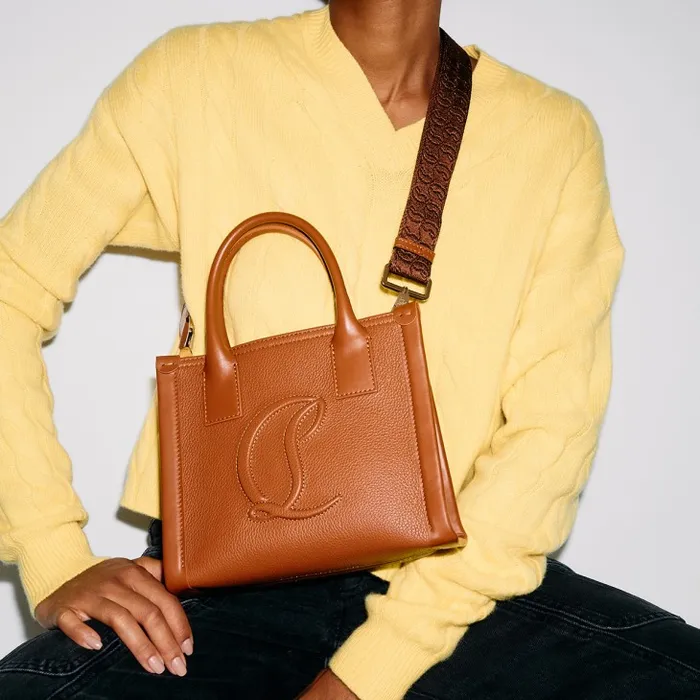 Women By My Side Mini Tote Bag 8211 Grained Calf Leather 8211 Cuoio Christian Louboutin Totes Women By My Side Mini Tote Bag 8211 Grained Calf Leather 8211 Cuoio Christian Louboutin Totes
