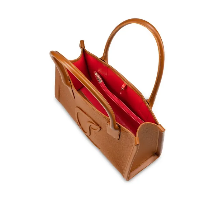 Women By My Side Small Tote Bag 8211 Grained Calf Leather 8211 Cuoio Christian Louboutin Totes