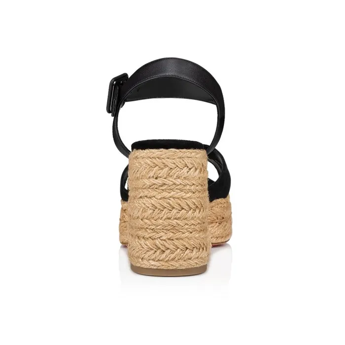 Women Calakala 85 Mm Espadrilles 8211 Suede And Calf Leather 8211 Black Christian Louboutin Platforms