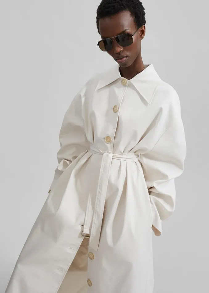Women Callyn Trench Coat 8211 Light Beige The Frankie Shop Outerwear
