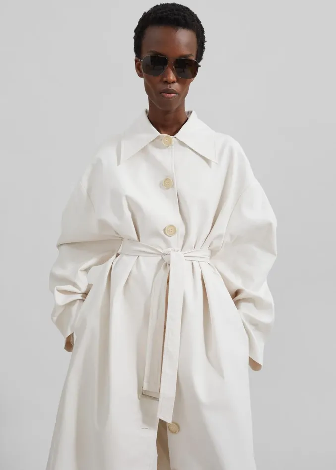 Women Callyn Trench Coat 8211 Light Beige The Frankie Shop Outerwear