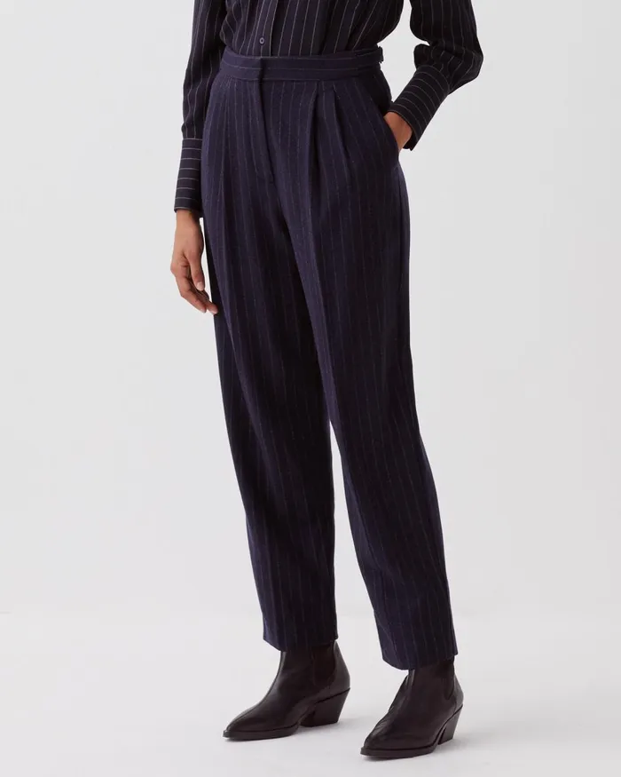 Women Camille 8211 Pleated Trousers St Navy Comptoir Des Cotonniers Trousers