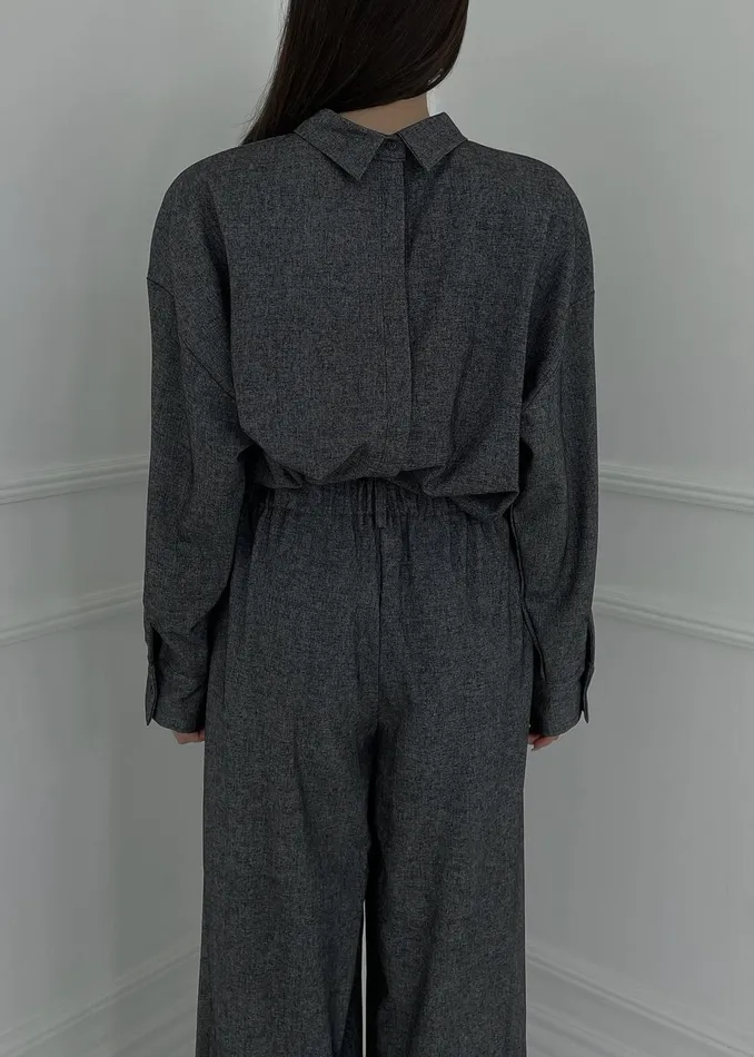 Women Casey Reversible Button Up Shirt 8211 Charcoal The Frankie Shop Tops