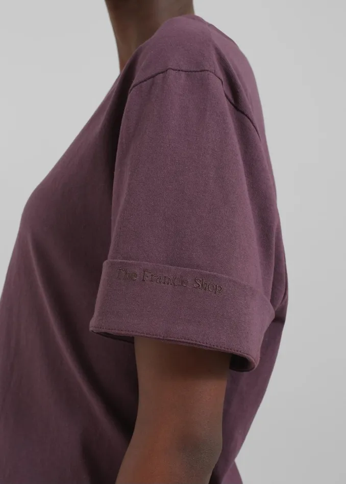 Women Cece TShirt 8211 Burgundy The Frankie Shop Tops