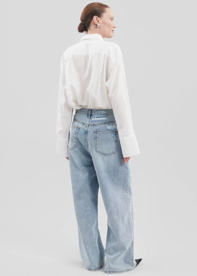 Women Ceres Ripped Jeans 8211 Worn Wash The Frankie Shop Bottoms