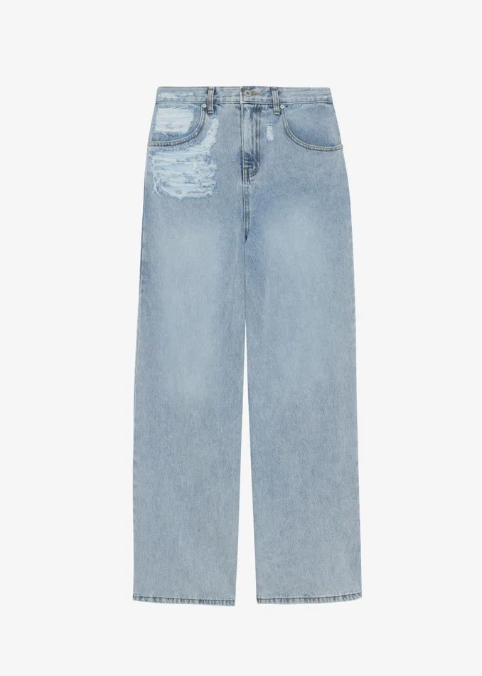 Women Ceres Ripped Jeans 8211 Worn Wash The Frankie Shop Bottoms