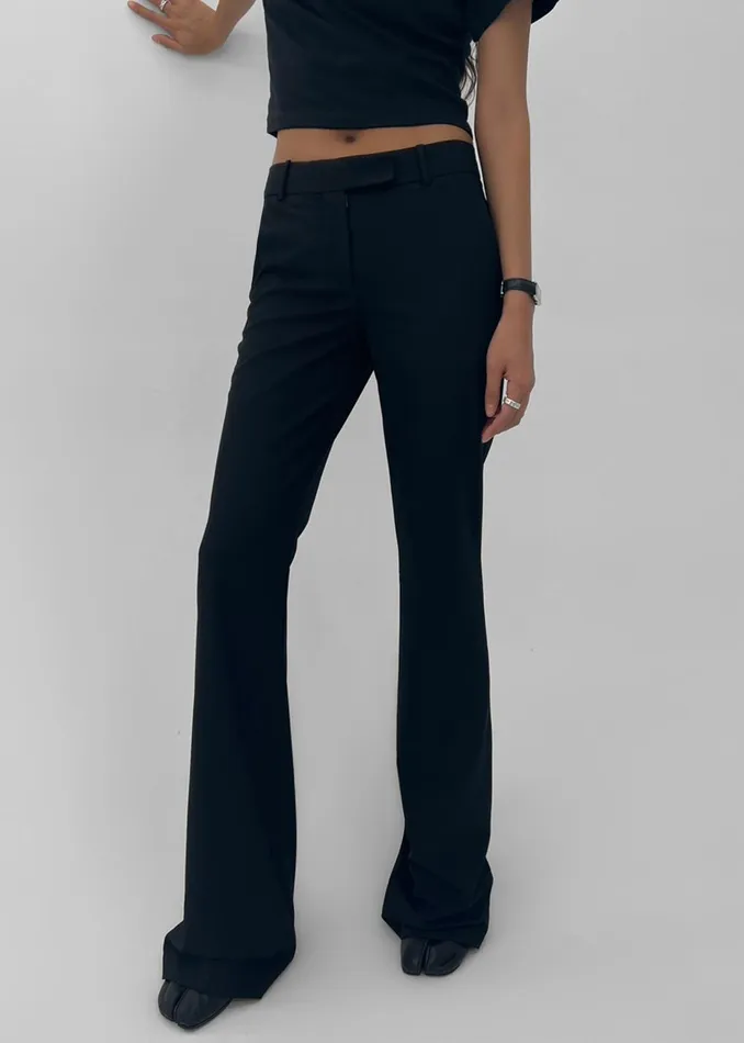 Women Charley Bootcut Pants 8211 Black The Frankie Shop Bottoms