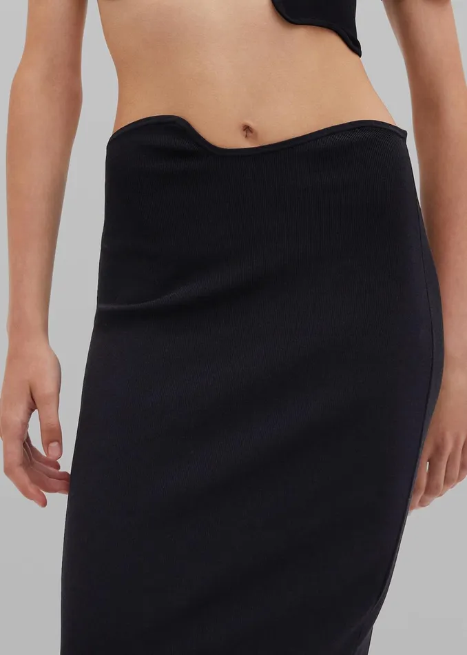 Women Christopher Esber Maparadita Midi Skirt 8211 Black The Frankie Shop Bottoms