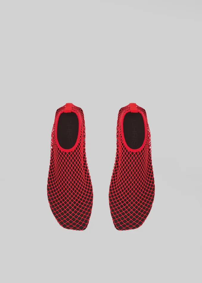 Women Christopher Esber Mesh Water Flats 8211 Red The Frankie Shop