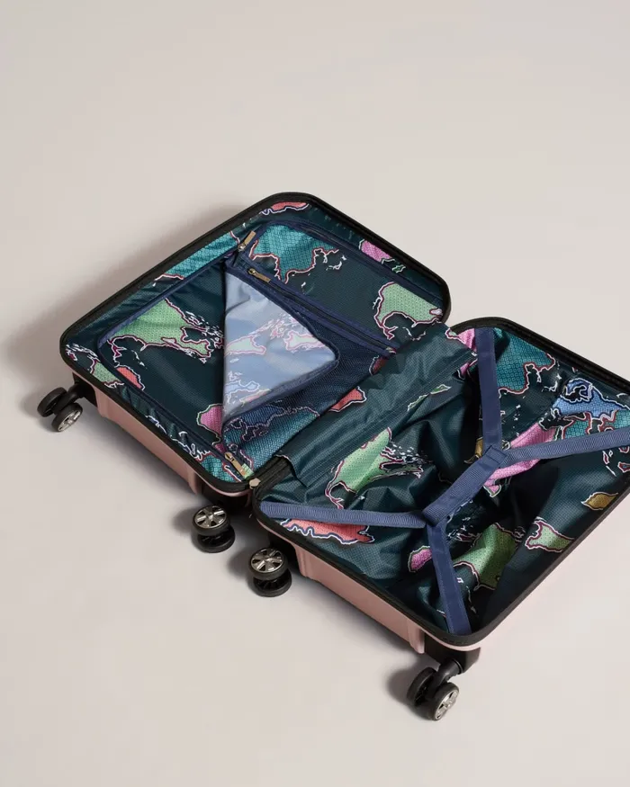 Women CHROMA 8211 Small Flying Colours Suitcase With Front Pocket Pink Ted Baker Suitcases and Travel Bags