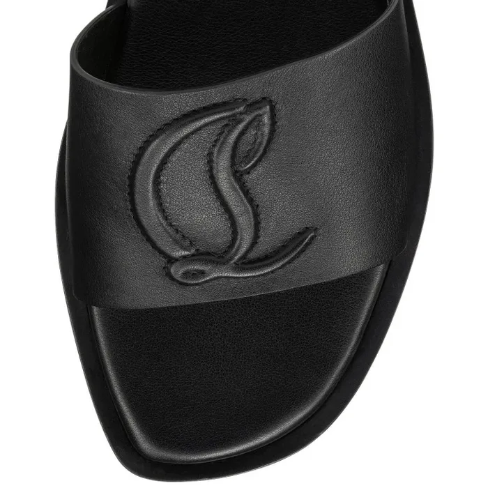 Women CL Mule Mules 8211 Calf Leather 8211 Black Christian Louboutin Mules
