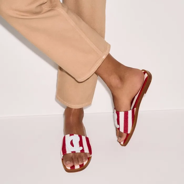 Women CL Mule Mules 8211 Malha Printed Fabric 8211 Loubi Christian Louboutin Flats and Loafers