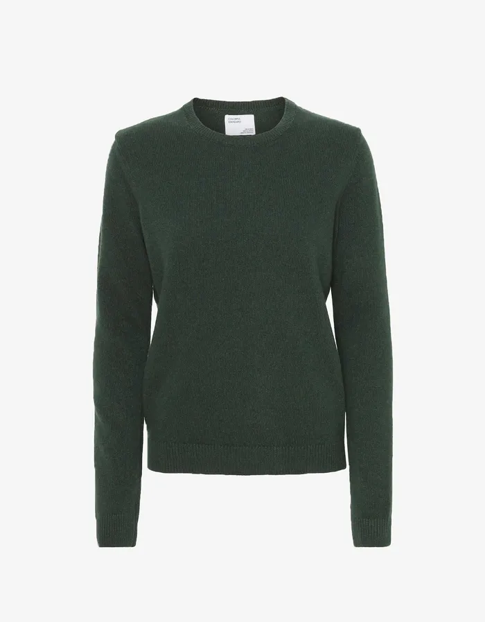 Women Classic Merino Wool Crew 8211 Emerald Green Knit Sweaters Colorfulstandard Women