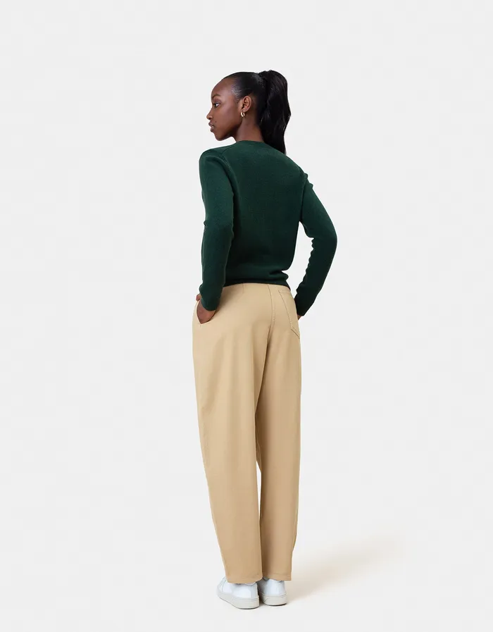Women Classic Merino Wool Crew 8211 Emerald Green Knit Sweaters Colorfulstandard Women