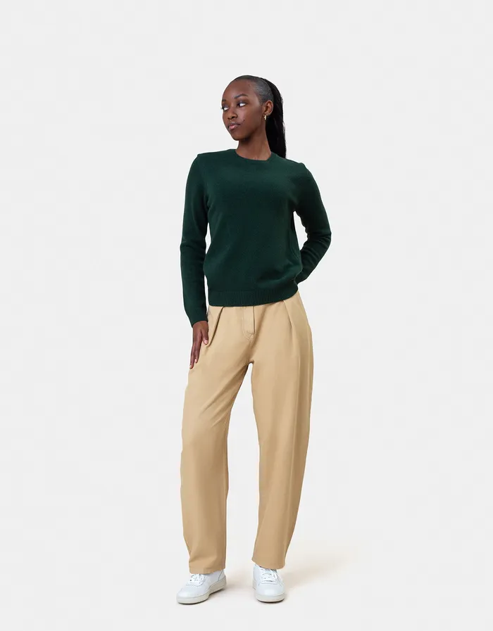 Women Classic Merino Wool Crew 8211 Emerald Green Knit Sweaters Colorfulstandard Women