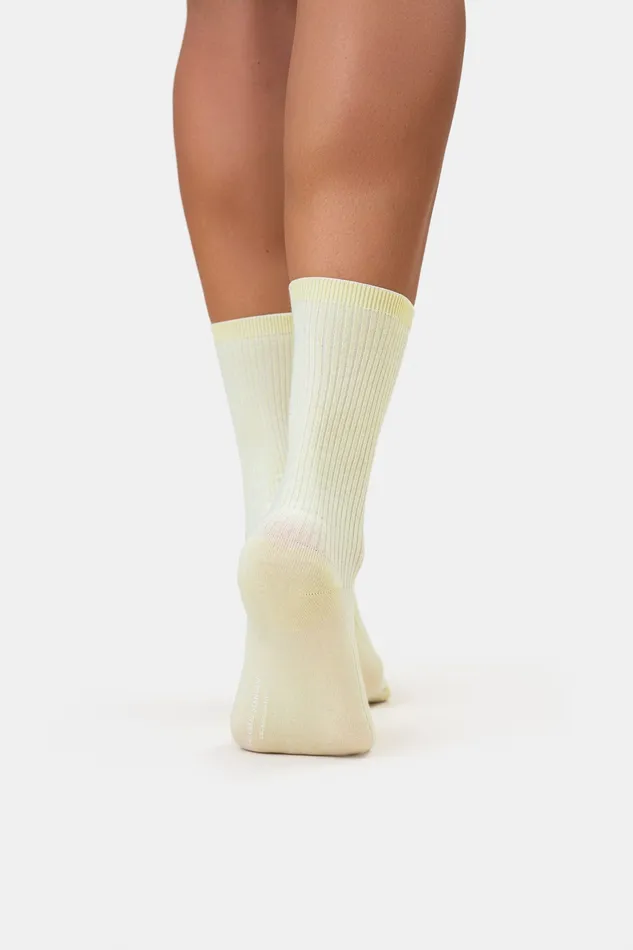 Women Classic Organic Sock 8211 Soft Yellow Socks Colorfulstandard Women