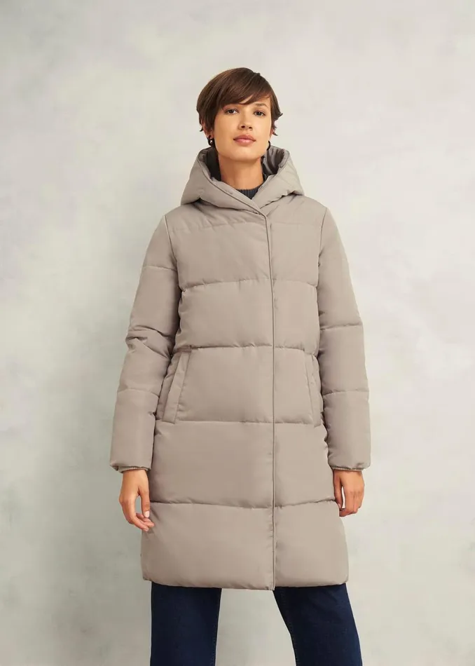 Women Coats and Jackets Hobbs Darla Puffer Buff Grey