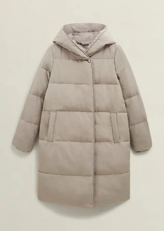 Women Coats and Jackets Hobbs Darla Puffer Buff Grey