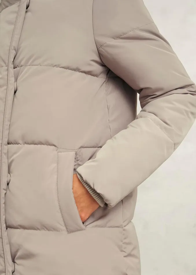 Women Coats and Jackets Hobbs Darla Puffer Buff Grey