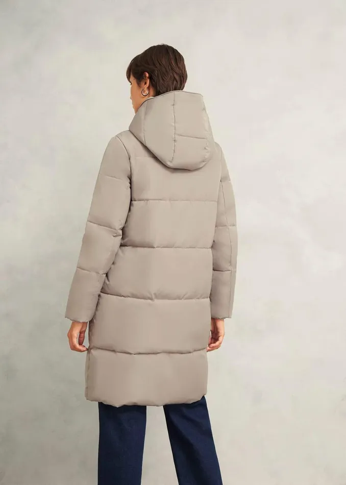 Women Coats and Jackets Hobbs Darla Puffer Buff Grey