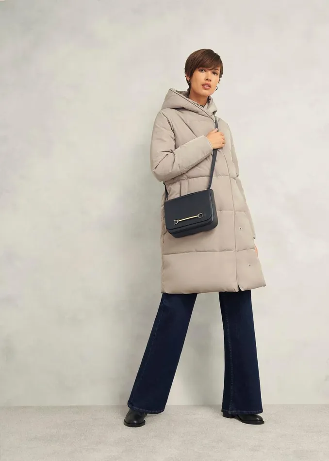 Women Coats and Jackets Hobbs Darla Puffer Buff Grey